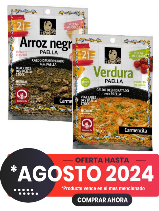 Paella Arroz negro + Verdura